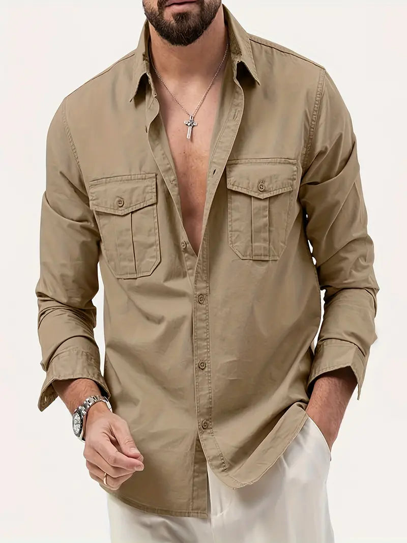 Men's Cotton Cargo Long Sleeve