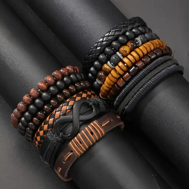 FusionClique 12-Piece Retro Bracelet Set