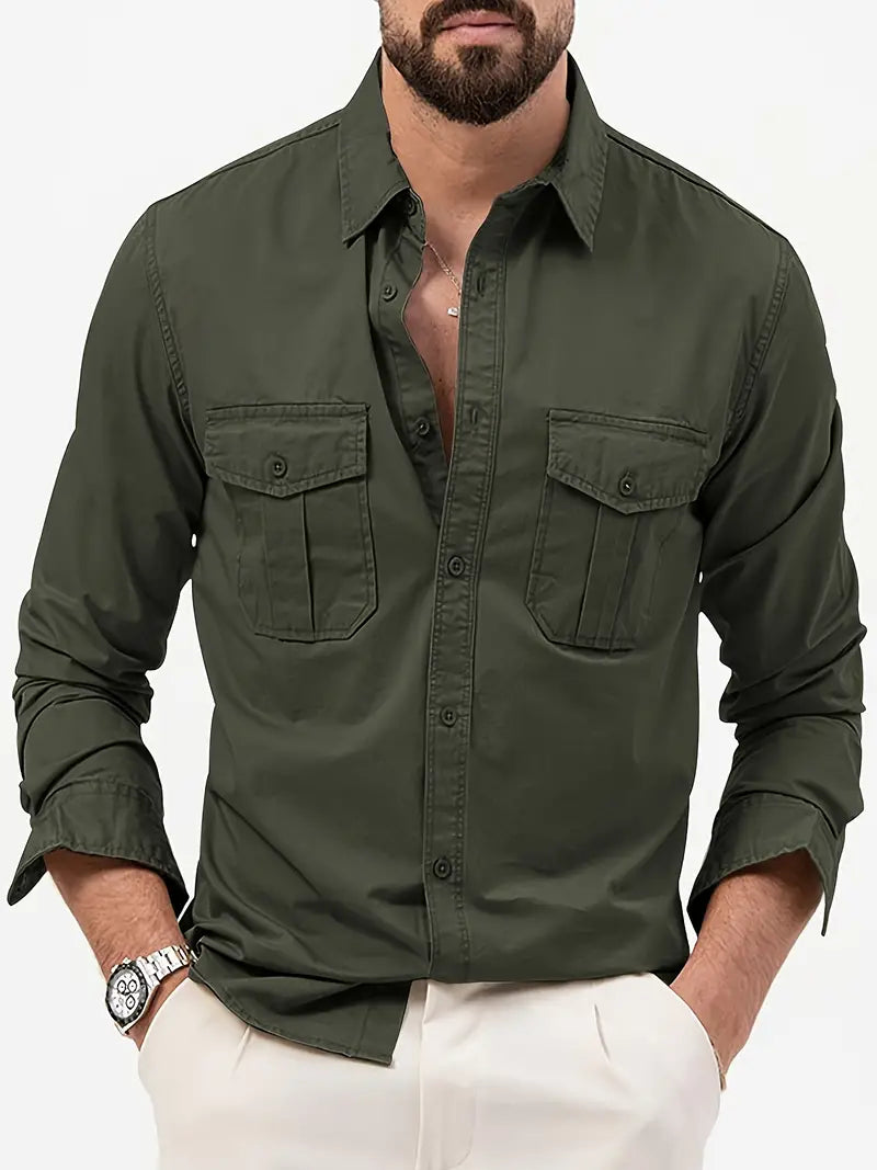 Men's Cotton Cargo Long Sleeve